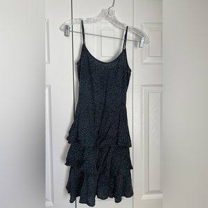 H&M black and white polka dot skater dress. Size S